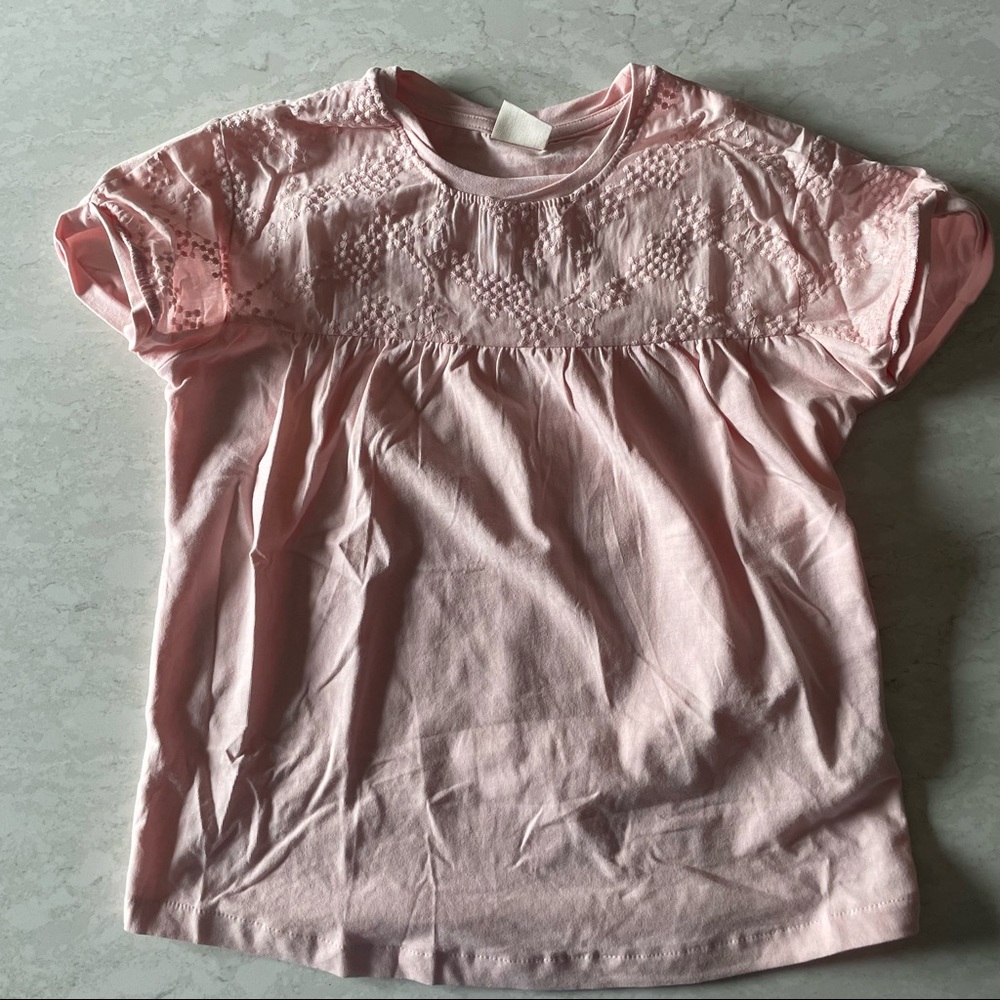 Zara girl’s pink shirt sleeve top size 9